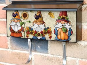 Autumn Pumpkin Gnomes #2 Townhouse Mailbox Cover