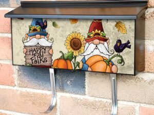 Autumn Pumpkin Gnomes #3 Townhouse Mailbox Cover