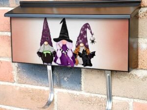 Cute Gnome Witches Townhouse Mailbox Cover