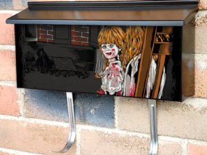 Girl with her Creepy Doll Townhouse Mailbox Cover