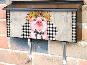 Autumn Farmhouse Piglet Townhouse Mailbox Cover