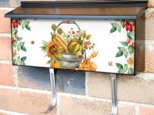 Autumn Farmhouse Bucket Townhouse Mailbox Cover