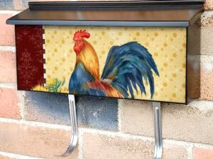 Autumn Farmhouse Rooster Townhouse Mailbox Cover