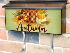 Autumn Design with Pumpkins Townhouse Mailbox Cover
