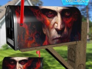 Portrait of Count Dracula Decorative Rural Farm Mailbox Cover