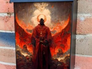 The Angel of Hell Colonial Mailbox Cover