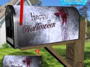 Bloody Handprint on the Wall Decorative Rural Farm Mailbox Cover