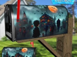 Trick 0r Treating Kids Decorative Rural Farm Mailbox Cover