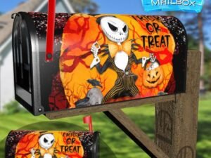 Halloween Pumpkin Skeleton #2 Decorative Rural Farm Mailbox Cover