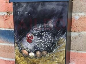 Hen on the Nest Colonial Mailbox Cover