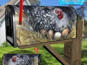 Hen on the Nest Decorative Rural Farm Mailbox Cover
