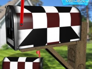 Farmhouse Quilt Design #1 Decorative Rural Farm Mailbox Cover