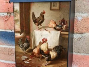 Chickens in the Kitchen Colonial Mailbox Cover