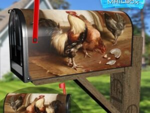 Chickens in the Kitchen Decorative Rural Farm Mailbox Cover