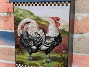 Beautiful Farmhouse Rooster #2 Colonial Mailbox Cover