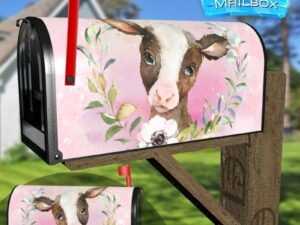 Adorable Flower Calf Decorative Rural Farm Mailbox Cover