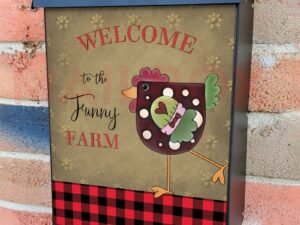 Welcome to the Funny Farm Colonial Mailbox Cover