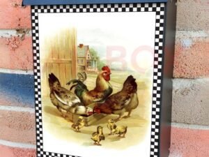 Chicken Family Dinner Colonial Mailbox Cover