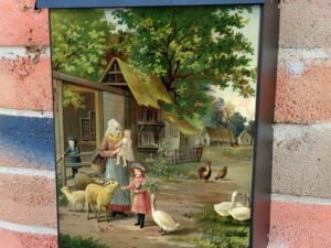 Evening on the Farm Colonial Mailbox Cover