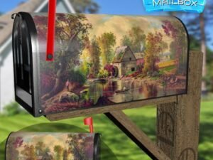 The Old Mill Stream Decorative Rural Farm Mailbox Cover