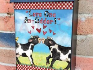 Country Cows in Love Colonial Mailbox Cover