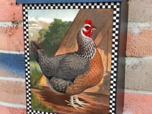 Beautiful Vintage Rooster  Colonial Mailbox Cover