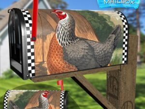 Beautiful Vintage Rooster Decorative Rural Farm Mailbox Cover