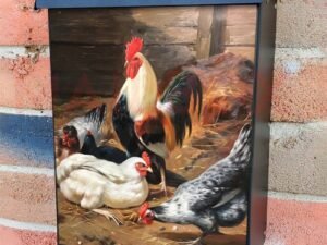 Siesta Time in the Barnyard Colonial Mailbox Cover
