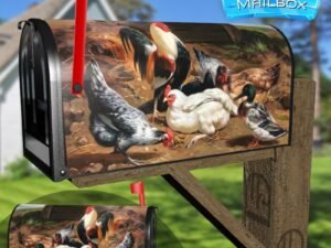 Siesta Time in the Barnyard Decorative Rural Farm Mailbox Cover