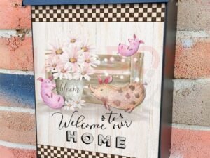 Welcome to Our Home Piglets Colonial Mailbox Cover