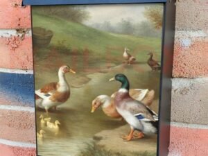 A Duck Family at the Stream Colonial Mailbox Cover