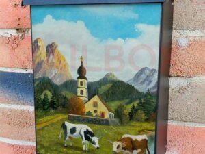 Cows in the Alps Colonial Mailbox Cover
