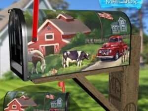 American Farmhouse Decorative Rural Farm Mailbox Cover