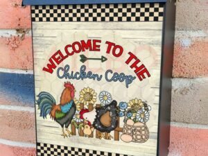 Welcome to the Chicken Coop Colonial Mailbox Cover