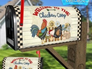 Welcome to the Chicken Coop Decorative Rural Farm Mailbox Cover