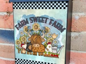 Farm Sweet Farm Colonial Mailbox Cover