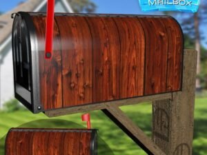 Farmhouse Barn Wood Door #2 Decorative Rural Farm Mailbox Cover