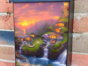 Cottages on the Hill Colonial Mailbox Cover