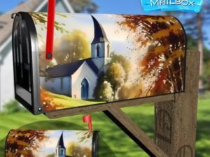 Riverside Church Decorative Rural Farm Mailbox Cover