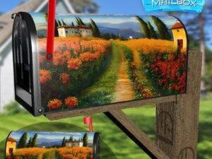 Tuscan Summer Villas Decorative Rural Farm Mailbox Cover