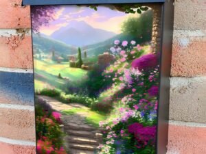 Blooming Summer Path Colonial Mailbox Cover