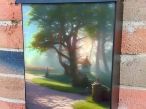 Spring in the Park #12 Colonial Mailbox Cover