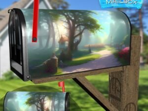 Spring in the Park #12 Decorative Rural Farm Mailbox Cover