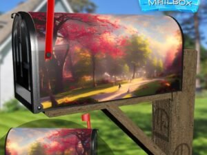 Spring in the Park #6 Decorative Rural Farm Mailbox Cover