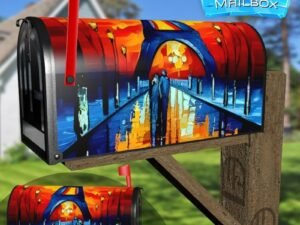 Rainbow Colored Cities - Paris Decorative Rural Farm Mailbox Cover