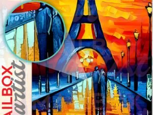 Rainbow Colored Cities - Paris Colonial Mailbox Cover