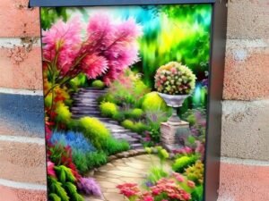 Beautiful Blooming Garden Colonial Mailbox Cover