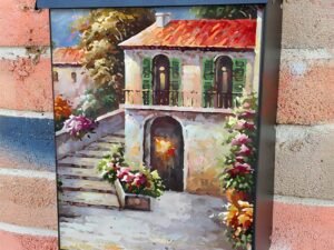 Italian Seaside Terrace #2 Colonial Mailbox Cover