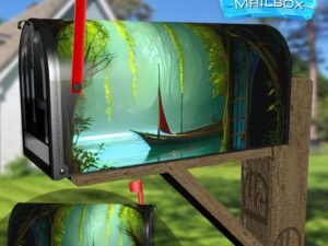 Secret Cabin in the Woods #2 Decorative Rural Farm Mailbox Cover