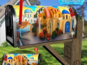 Greece, Santorini #6 Decorative Rural Farm Mailbox Cover